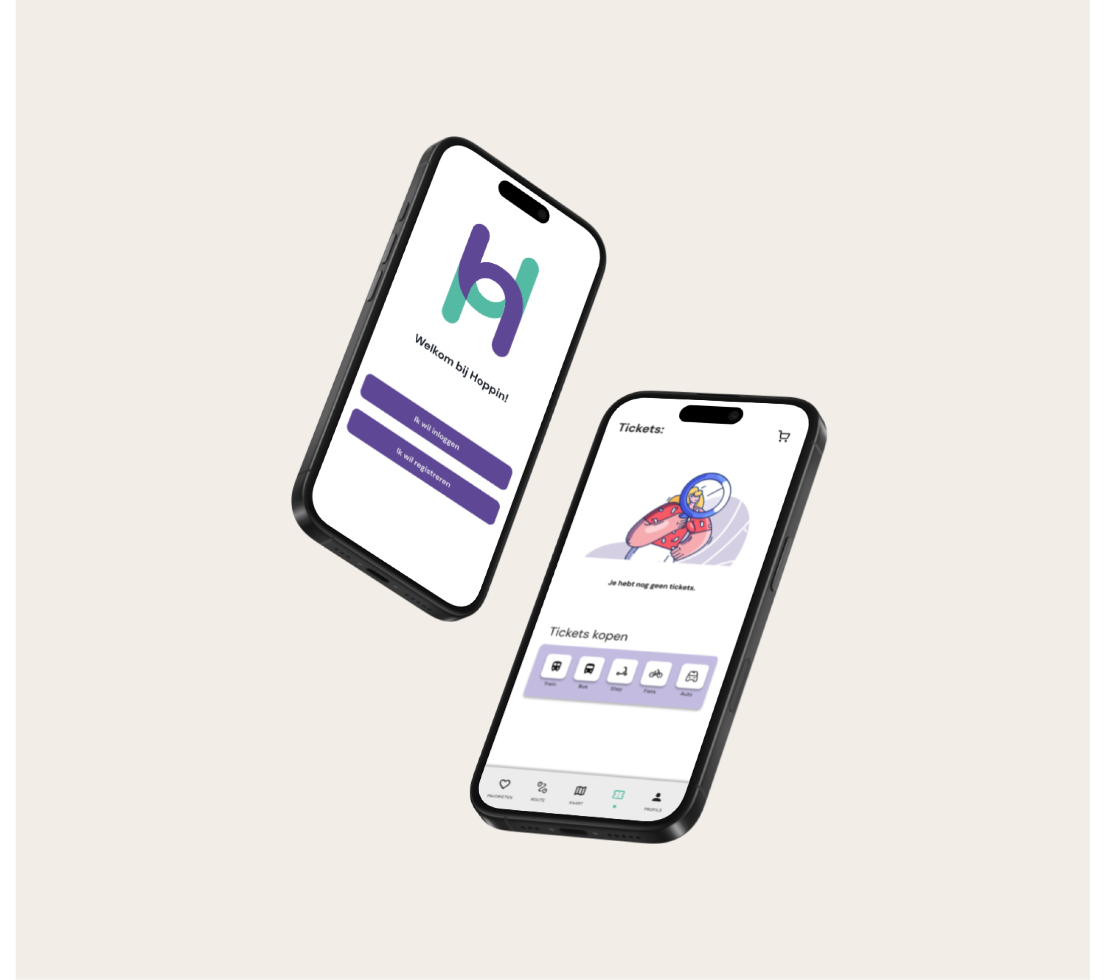 Hoppin mockups